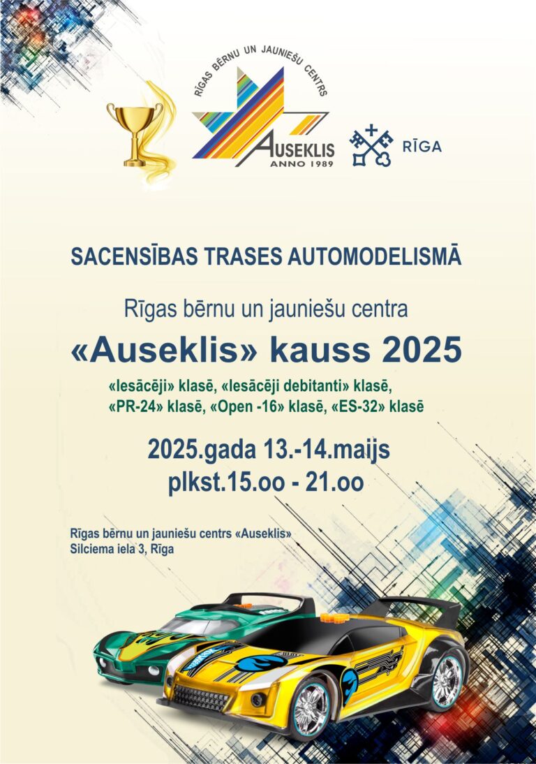 Sacensības trases automodelismā iesācējiem “Ausekļa kauss 2025”