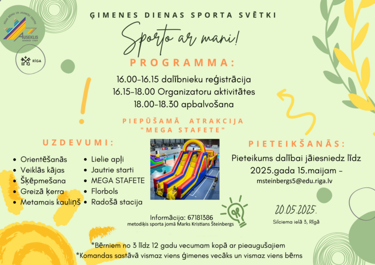 RBJC “Auseklis” ģimenes dienas sporta svētki “Sporto ar mani!”