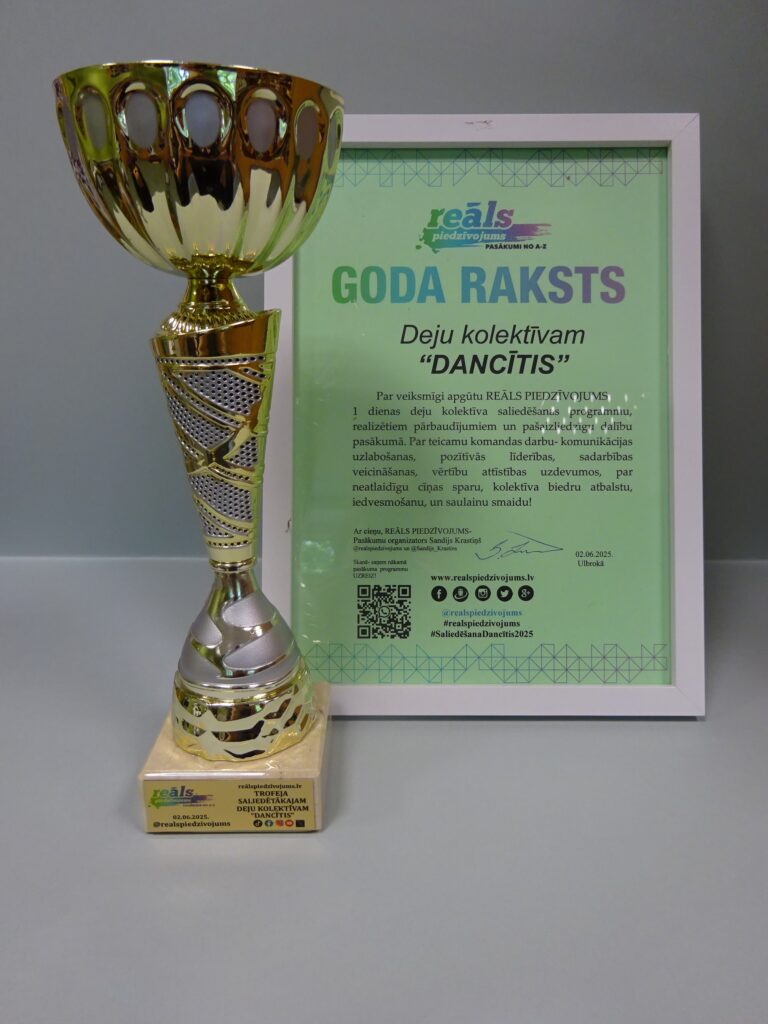 DA “Dancītis “ iepazīst REĀLS PIEDZĪVOJUMS
