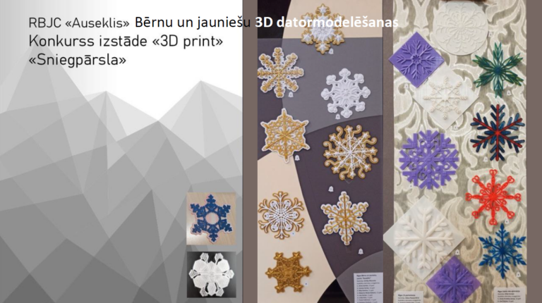 “3D PRINT” sniegpārsliņu izstāde!