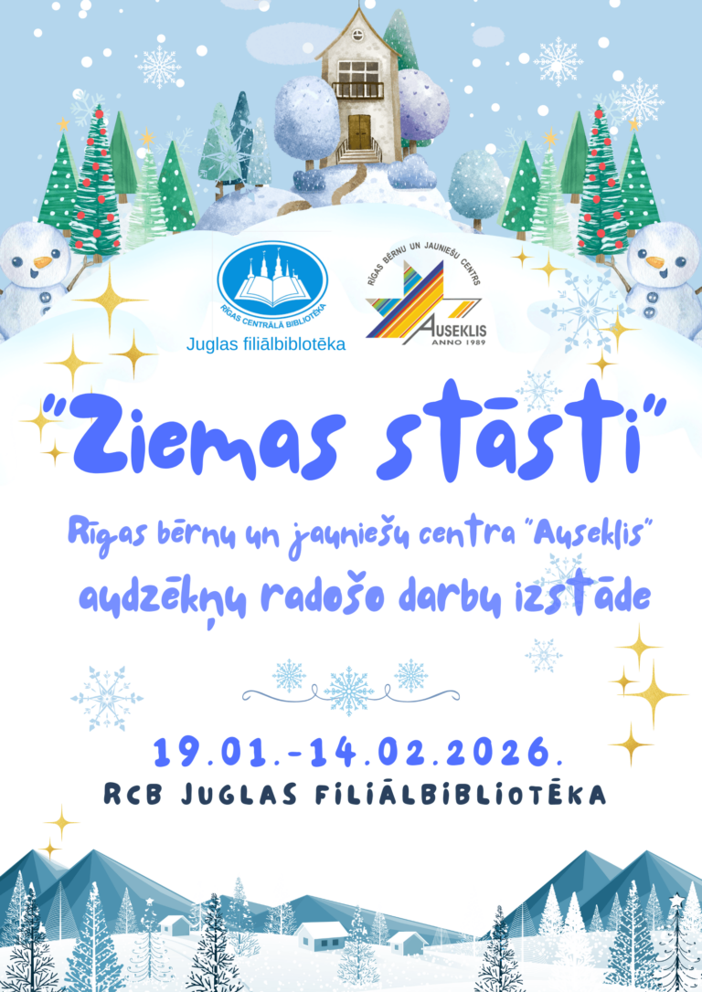 Bērnu un jauniešu “Ziemas stāsti” izstādē RCB Juglas filiālbibliotēkā